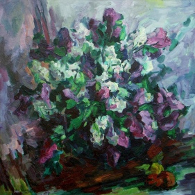 Painting for sale online - Bouquet of lilacs