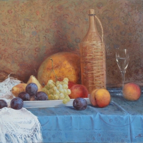 Painting for sale online - Still life with a leaf 