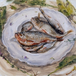 Painting for sale online - Still life with fresh fish