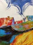 Painting for sale online - Moon wave