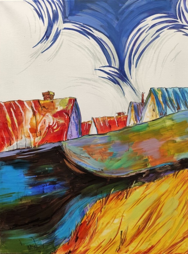 Painting for sale online - Moon wave