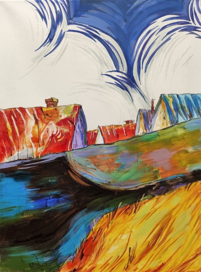 Painting for sale online - Moon wave