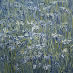 Painting for sale online - The Bunch of Daisies Outside My Window