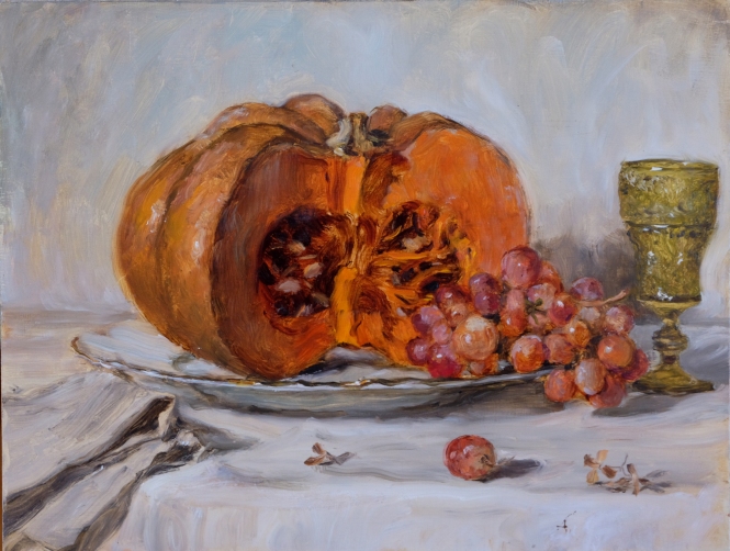Painting for sale online - Still life with pumpkin