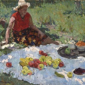 Painting for sale online - Rest on the grass