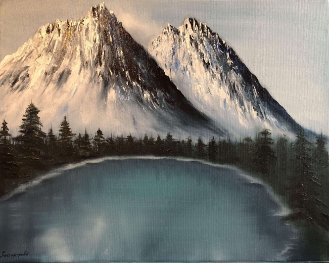 Painting for sale online - Mountain lake