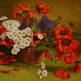 Painting for sale online - Poppy flowers 