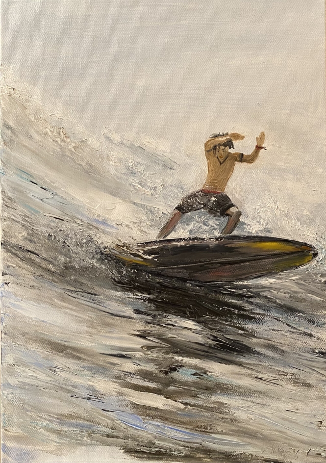 Painting for sale online - On the crest of a wave