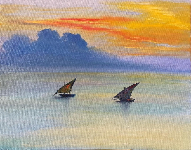 Painting for sale online - At sunset