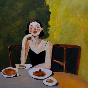 Painting for sale online - The girl the black dress