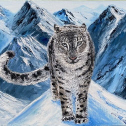 Painting for sale online - Snow leopard