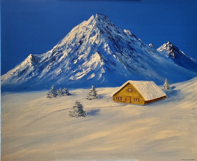Painting for sale online - House in the mountains