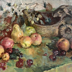 Painting for sale online - Bratina, peaches and hops