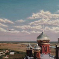 Painting for sale online - Domes of the Church of the Nativity of Christ, Ust-Donetsk region