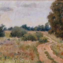 Painting for sale online - Study of a Cloudy Landscape with a Road