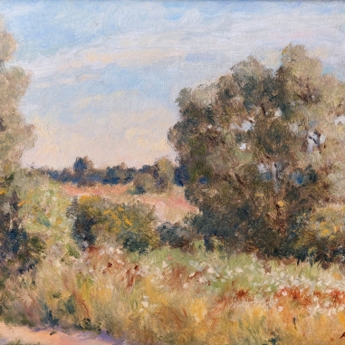 Painting for sale online - An August afternoon sketch with a road