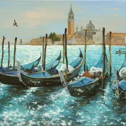 Painting for sale online - Gondolas