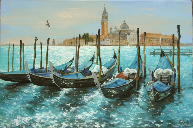 Painting for sale online - Gondolas