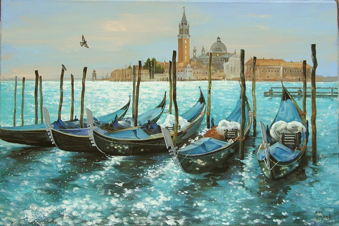 Painting for sale online - Gondolas