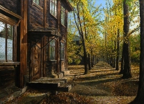 Painting for sale online - Old house by the alley