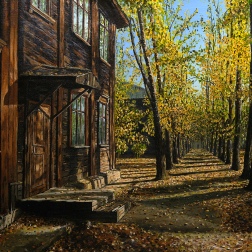 Painting for sale online - Old house by the alley