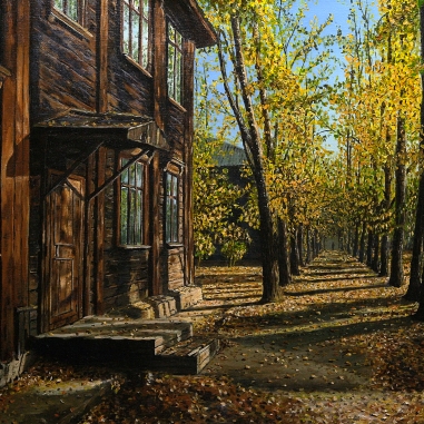 Painting for sale online - Old house by the alley