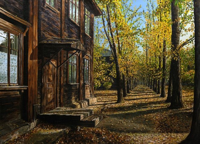 Painting for sale online - Old house by the alley