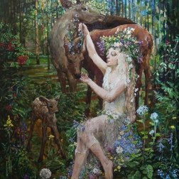 Painting for sale online - Flora Goddess of the Forest