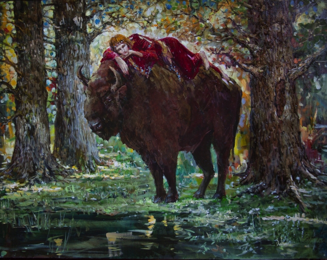 Painting for sale online - Guardian of Belovezhskaya Pushcha