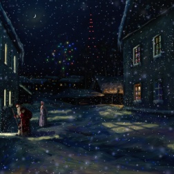 Painting for sale online - New Year in old courtyards