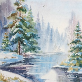 Painting for sale online - The first silence of winter