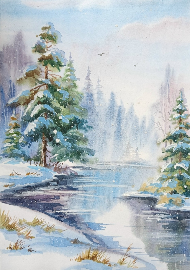 Painting for sale online - The first silence of winter