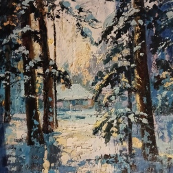Painting for sale online - Winter evening