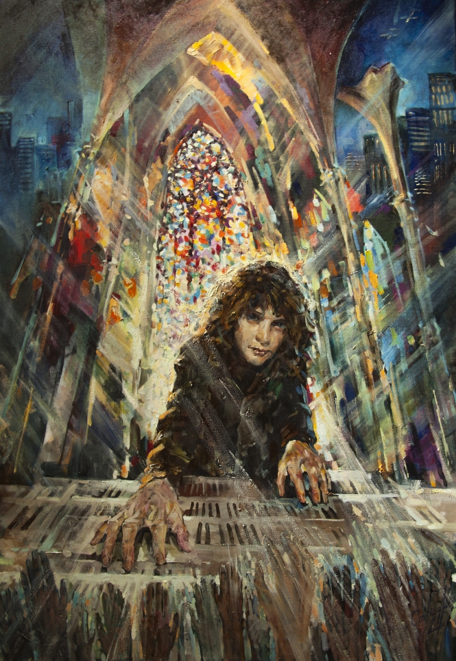 Painting for sale online - Stream of music of light. Deep purple