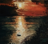 Painting for sale online - Sunset view. Black sea