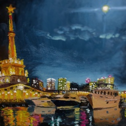 Painting for sale online - Sea port of Sochi