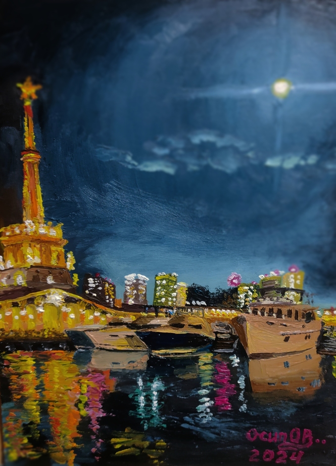 Painting for sale online - Sea port of Sochi