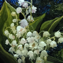 Painting for sale online - Lilies of the valley for my daughter