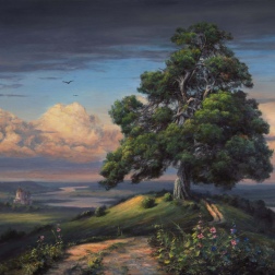 Painting for sale online - A path runs down the hill