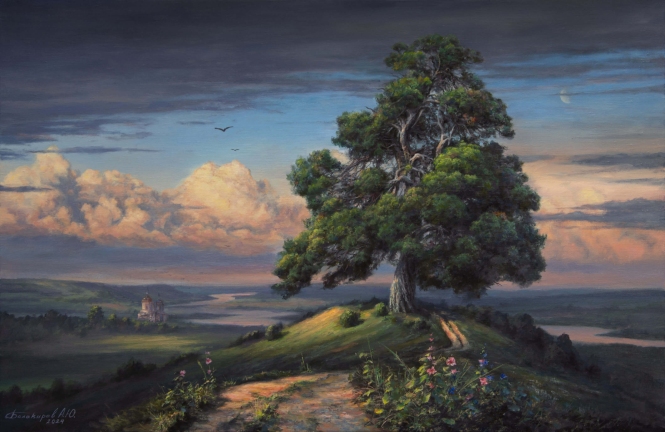 Painting for sale online - A path runs down the hill