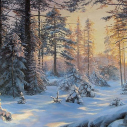 Painting for sale online - Winter forest