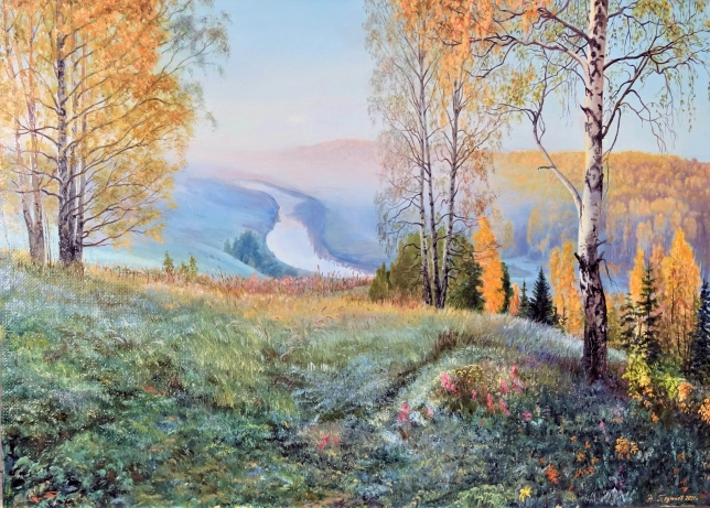 Painting for sale online - Golden autumn