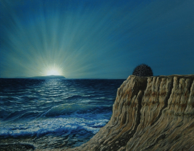 Painting for sale online - Hedgehog and the Sun