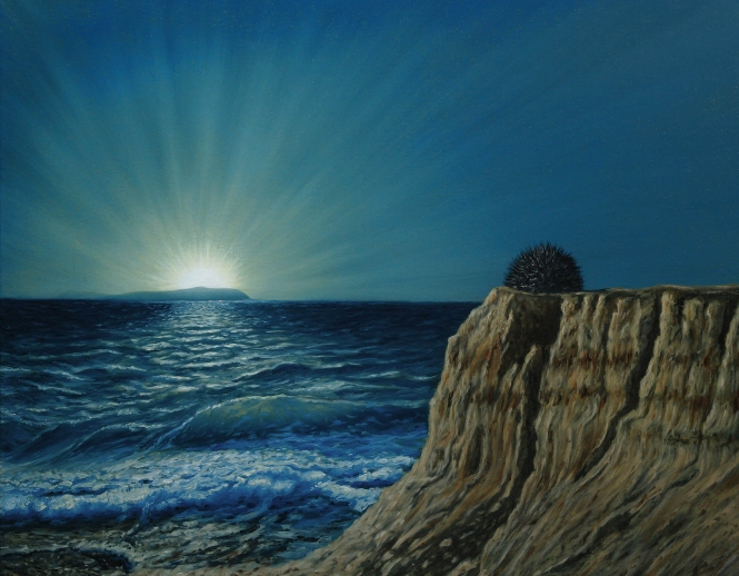 Painting for sale online - Hedgehog and the Sun