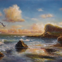 Painting for sale online - At sunset of the day