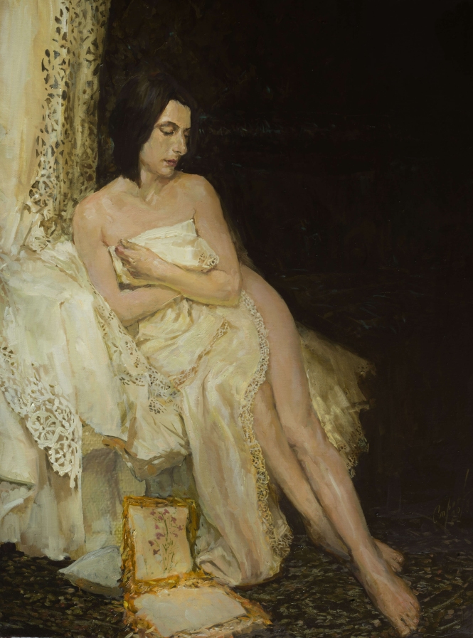 Painting for sale online - Silk and cotton