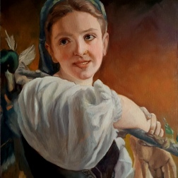 Painting for sale online - Free copy...Return from the market