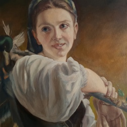 Painting for sale online - Free copy...Return from the market