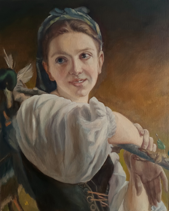 Painting for sale online - Free copy...Return from the market