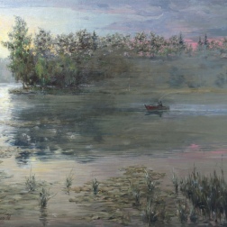 Painting for sale online - Fishing befor sunset